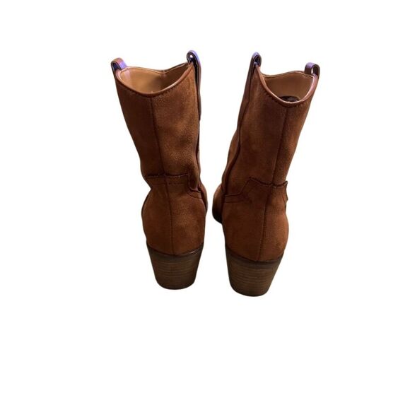 Code West Women's Western Booties Brown Vegan Suede Size 7.5 Women’s - Picture 3 of 9